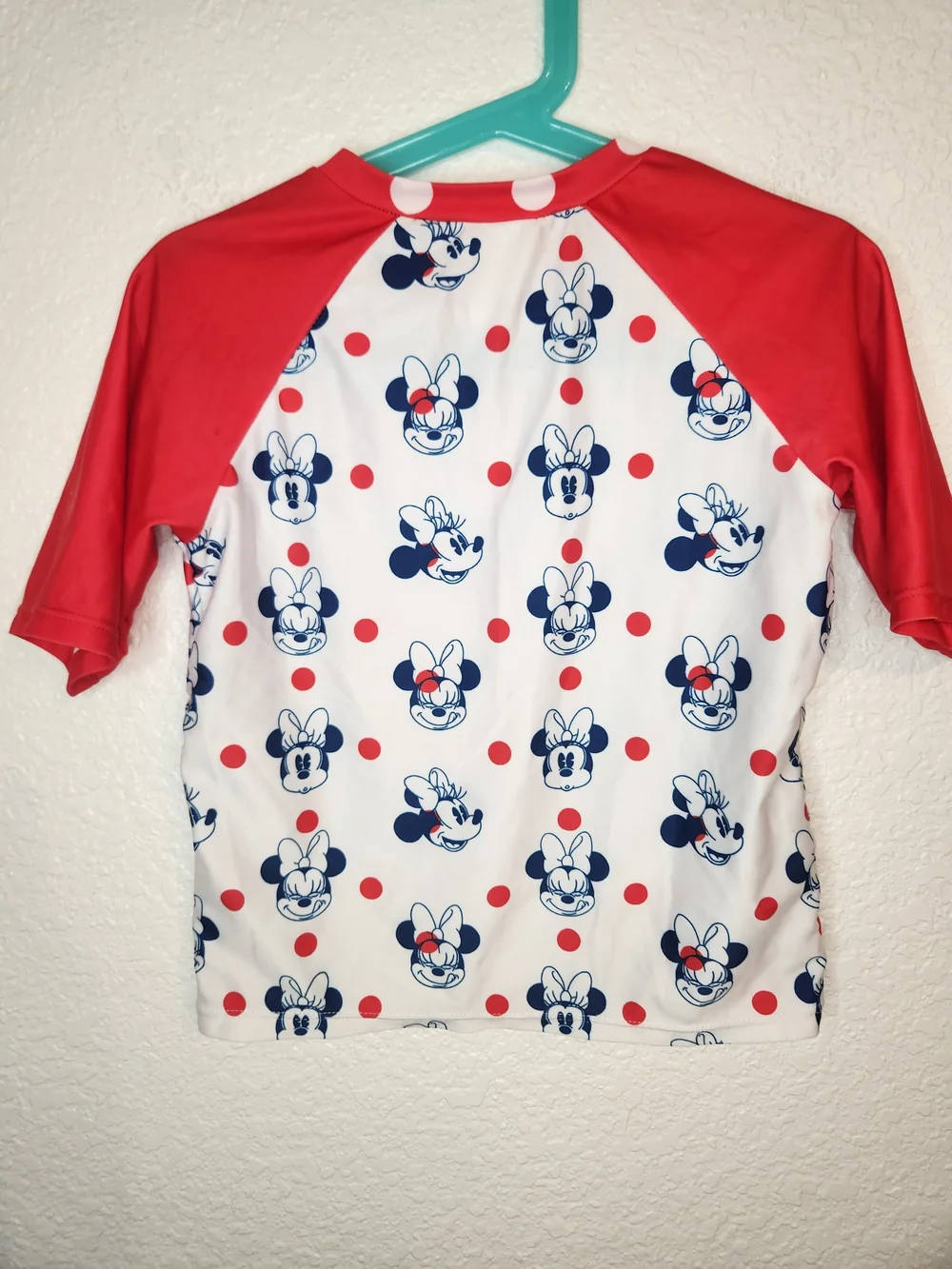 Disney store Minnie Mouse 50+ Swim Top Size Girl's 10 rash guard